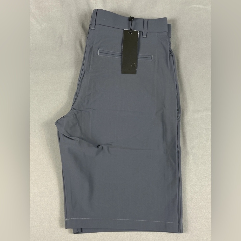 Men's Stretch Flat-Front Shorts - Slate Blue